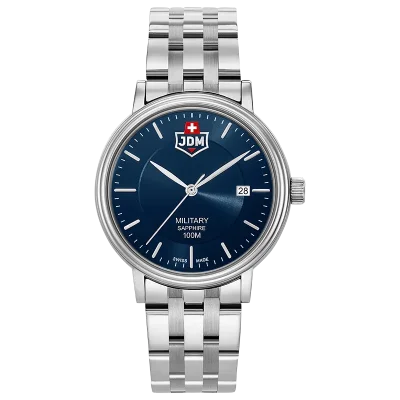 JDM+ JDM-WG004-03 herreklokke bl� safirglass 40 mm