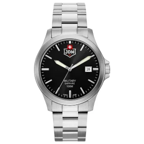 JDM+ JDM-WG005-02 herreklokke sort safirglass 40 mm