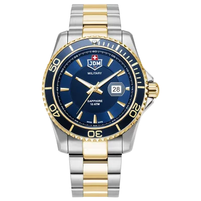 JDM+ JDM-WG022-04 herreklokke bl� safirglass 43 mm