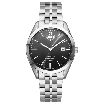 JDM+ JDM-WG023-03 herreklokke svart 41 mm safirglass