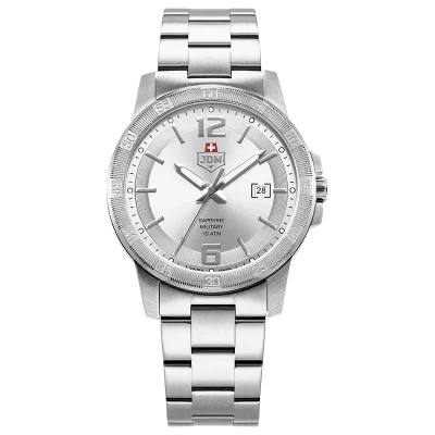 JDM+ JDM-WG025-02 herreklokke s�lv safirglass