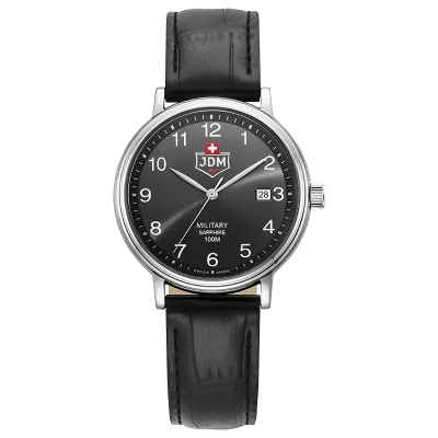 JDM+ JDM-WG026-01 herreklokke svart med safirglass