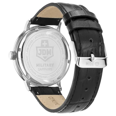 JDM+ JDM-WG026-01 herreklokke svart med safirglass
