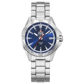 JDM+ JDM-WG035-02 bl� herreklokke med safirglass
