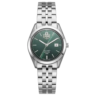 JDM+ JDM-WL024-01 gr�nn dameklokke med safirglass