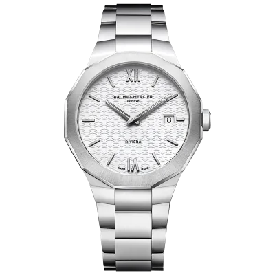 Baume & Mercier MOA10845 herreklokke hvit quartz 39 mm