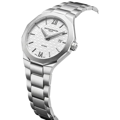 Baume & Mercier MOA10845 herreklokke hvit quartz 39 mm