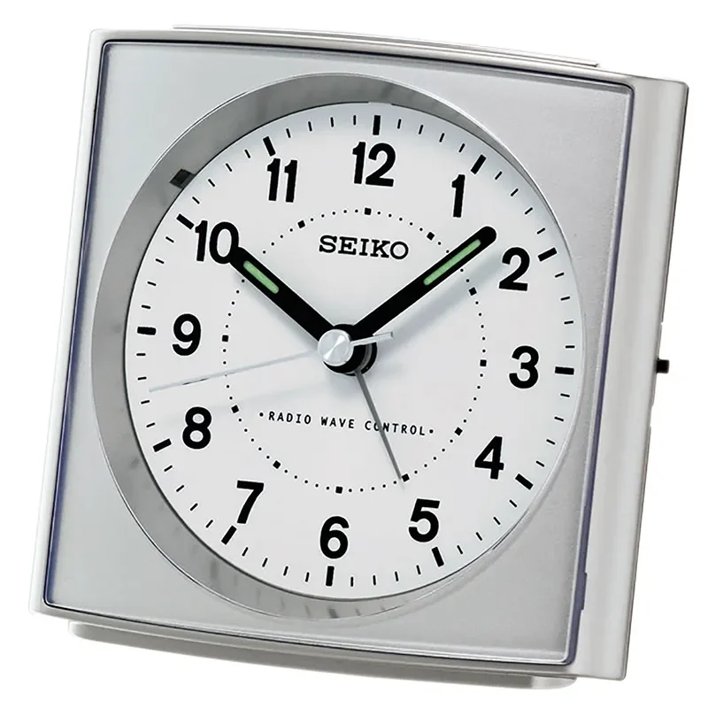 SEIKO RADIO WAVE CONTR.10X10X7CM BEEP SNOOZE LIGH'