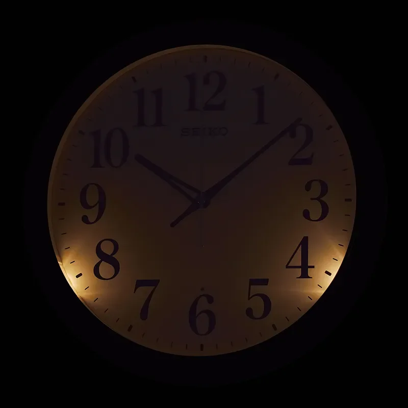 SEIKO WALL CLOCK 33X4CM AUTO LIGHT (HI/LO)'