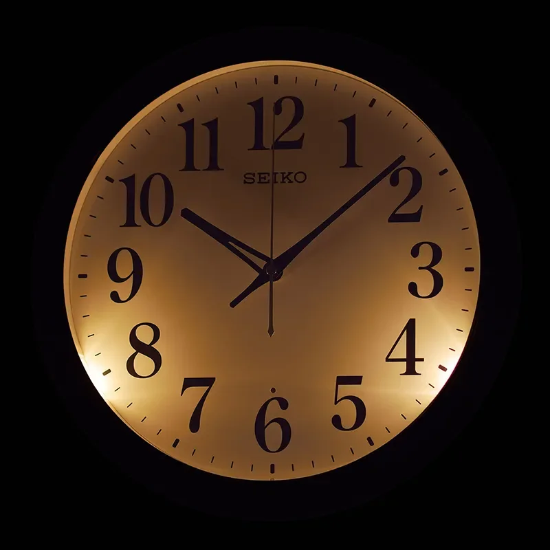 SEIKO WALL CLOCK 33X4CM AUTO LIGHT (HI/LO)'
