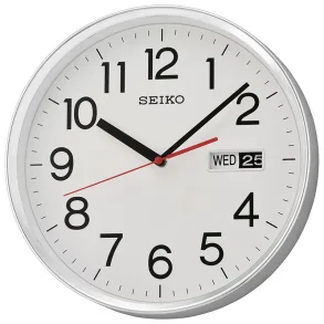 SEIKO WALL CLOCK �30X5CM DAY-DATE CALENDAR